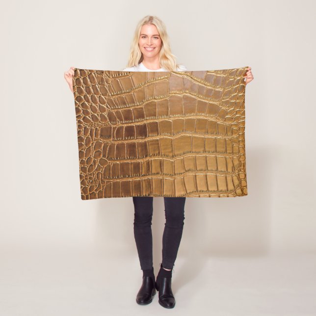 Manta Polar Falso modelo de la piel animal del cuero del (In situ)