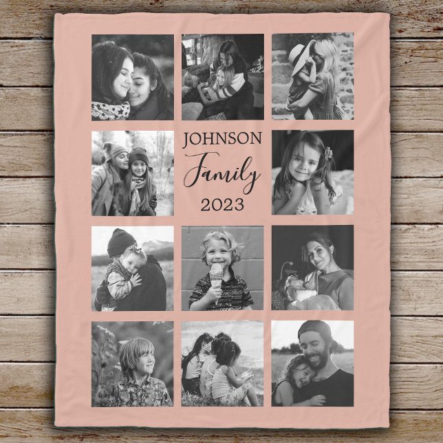 Manta Polar Familia 11 Collage de fotos Polvoriento Funda Rosa (Subido por el creador)