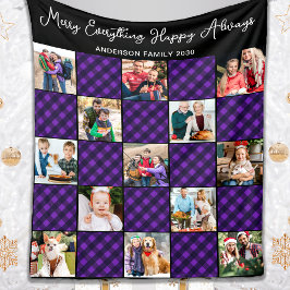 Manta Polar Familia 13 Collages de fotos de vacaciones persona