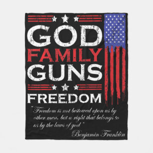 MANTA POLAR FAMILIA ARMAS DE DIOS Y LIBERTAD CRISTIANA MAGA TR