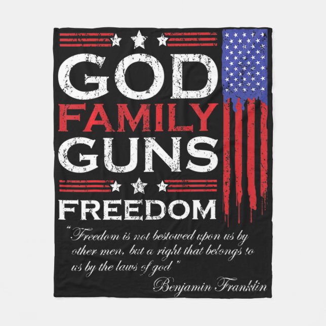 MANTA POLAR FAMILIA ARMAS DE DIOS Y LIBERTAD CRISTIANA MAGA TR (Anverso)