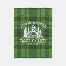 Manta Polar Familia Cabina Green Plaid Thalbe Nombre Personali
