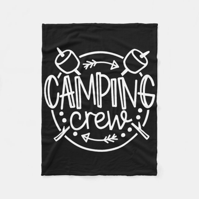 Manta Polar Familia Camping Crew Campfire Campamento de Verano (Anverso)