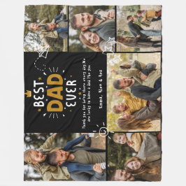 Manta Polar Familia de collages de fotos del día del mejor pad