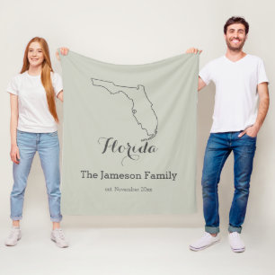 Manta Polar Familia de esquema de mapa del estado de Florida p