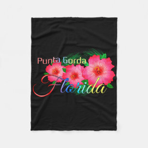 Manta Polar Familia de Flores Tropicales de Punta Gorda Florid