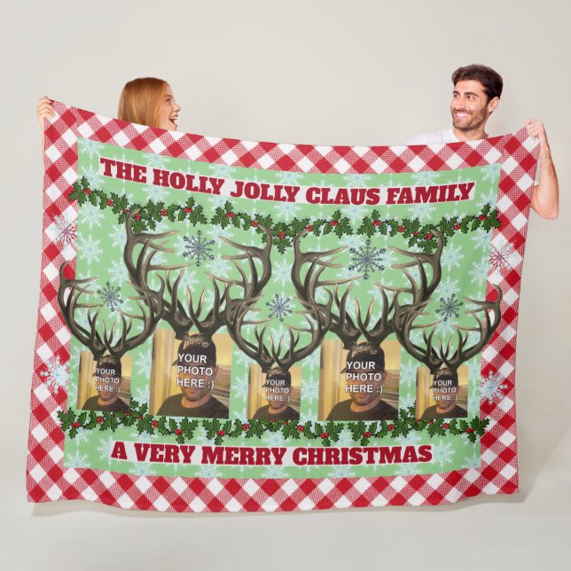 Manta Polar "Familia de la Rein" personalizada 5 Fleece Blanke (In situ)