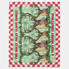 Manta Polar "Familia de la Rein" personalizada 5 Fleece Blanke