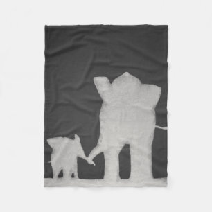 Manta Polar Familia del elefante de la tiza