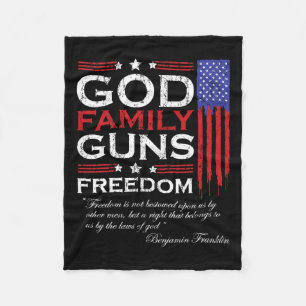 Manta Polar Familia Dios Armas Y Libertad Cristiana Mega 2020 