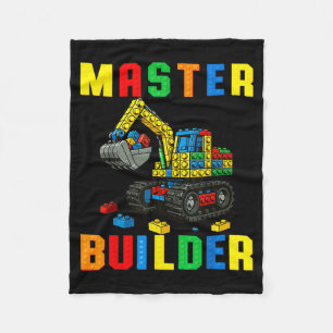 Manta Polar Familia Divertida Maestro Constructor Bloques De C