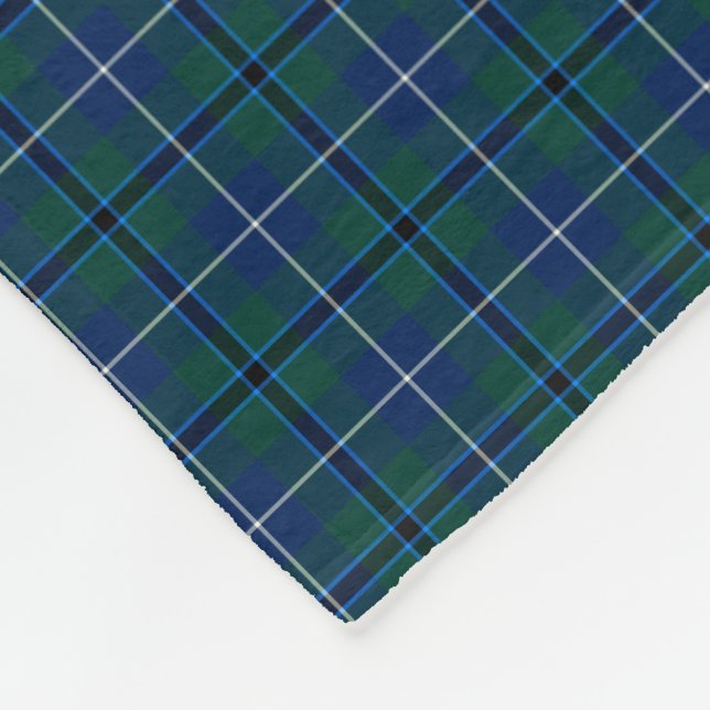 Manta Polar Familia Douglas Navy Blue Modern Clan Tartán (Esquina)