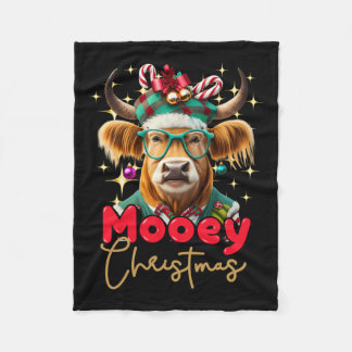 Manta Polar Familia escocesa de Navidades de Mooey de Fun High
