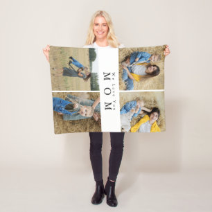 Manta Polar Familia madre Collage de fotos personalizada perso