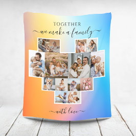 Manta Polar Familia moderna 14 Collage de fotos