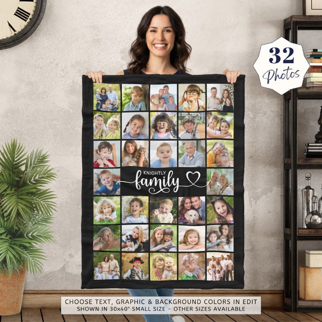 Manta Polar Familia Moderna 32 Fotos Script Nombre Corazón Per (Subido por el creador)