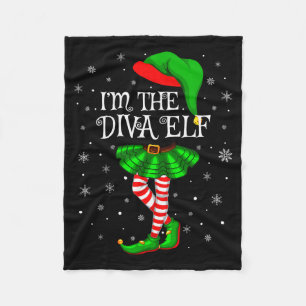 Manta Polar Familia Mujeres Niñas coincidentes Soy La Diva Elf