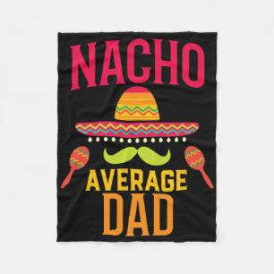 Manta Polar Familia Nacho Promedio de Papá Que Coincide Cinco 