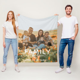 Manta Polar Familia: Para Siempre Mantené Fleece Photo Blanket