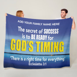 Manta Polar Familia Personalizada De La Biblia Cristiana