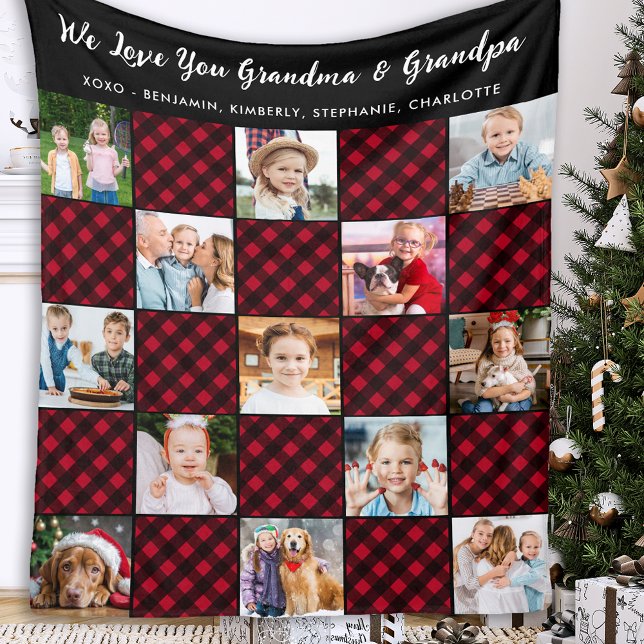 Manta Polar Familia Personalizada Red Plaid Quilt 13 Picture (Subido por el creador)