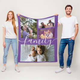 Manta Polar Familia Personalizado DIY personalizada de collage