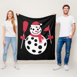 Manta Polar Familia Santa Hat Snowman Navidad a juego de bolas