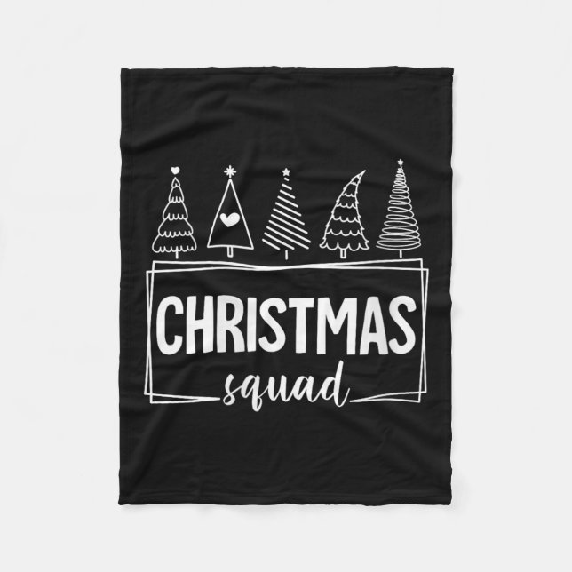 Manta Polar Familia Santa Xmas, escuadrón navideño femenino (Anverso)