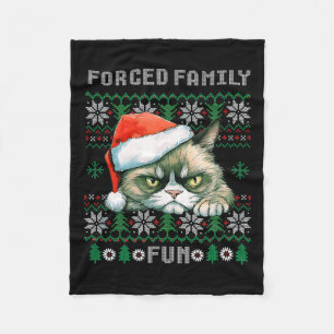 Manta Polar Familias forzadas navidades divertidas ricas ramas