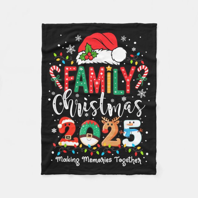 Manta Polar Family Funny Christmas Matching 2025 Santa Tee Paj (Anverso)