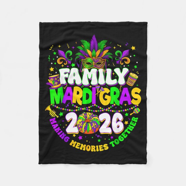 Manta Polar Family Mardi Gras Crew 2026 Carnival Trip Matching (Anverso)
