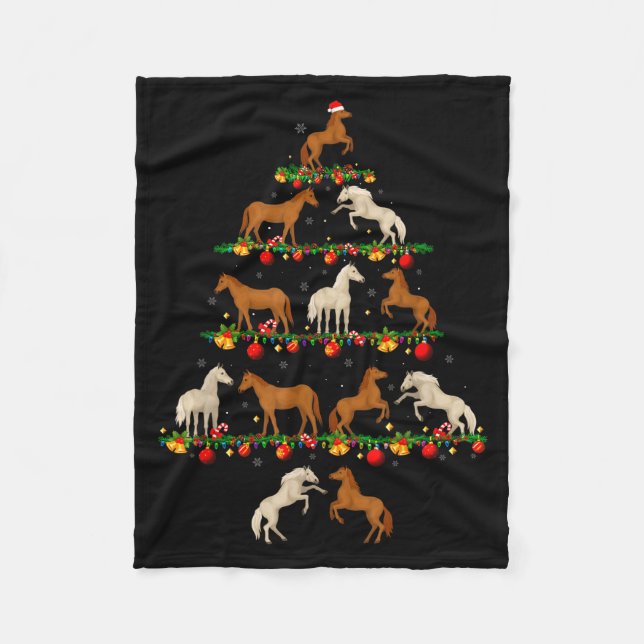 Manta Polar Family Pajama Sets Christmas Matching Horse Xmas T (Anverso)