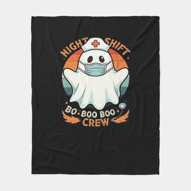 Manta Polar Famoso enfermera de Halloween disfrazada de fantas (Anverso)