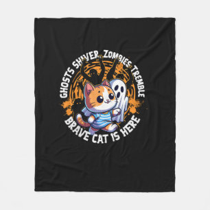 Manta Polar Famoso gato valiente caminando fantasma asustado q