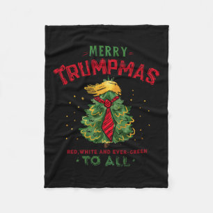 Manta Polar Famoso Trump Feliz Trumpmas Árbol navideño Navidad