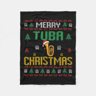 Manta Polar Famoso Tuba Tuba Jugador Feo de Navidades Merry Tu