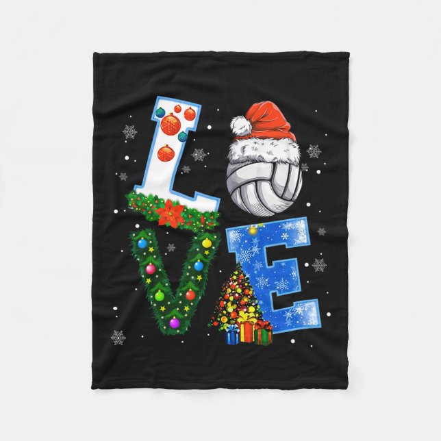 Manta Polar Famosos Navidades de voleibol adoran Navidad (Anverso)