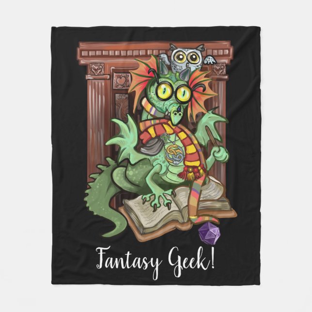 Manta Polar Fan Dragon "Fantasy Geek" (Anverso)