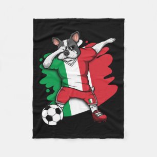 Manta Polar Fans del Bulldog francés de fútbol de Italia de Je