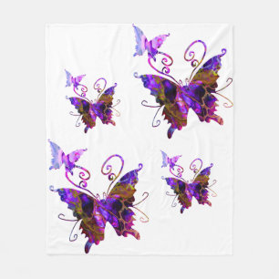 Manta Polar Fantasía Butterflies