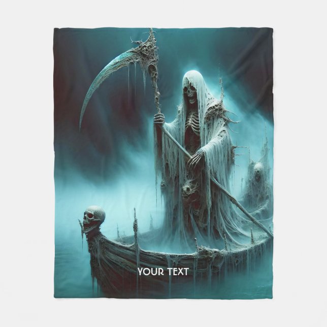 Manta Polar Fantasía Cute Boat Extraña Figura (Anverso)