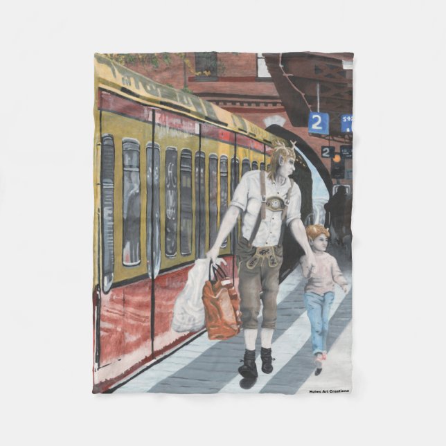 Manta Polar Fantasía de arte de la familia Elf Alemana (Anverso)