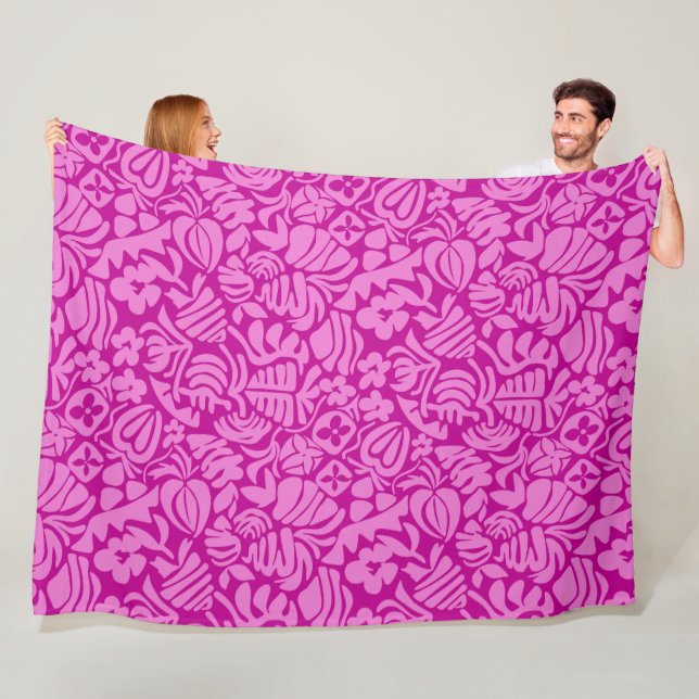 Manta Polar Fantasía de fresa en rosa (In situ)