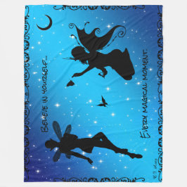 Manta Polar Fantasía de hadas y mariposas Elf... crea en ti mi