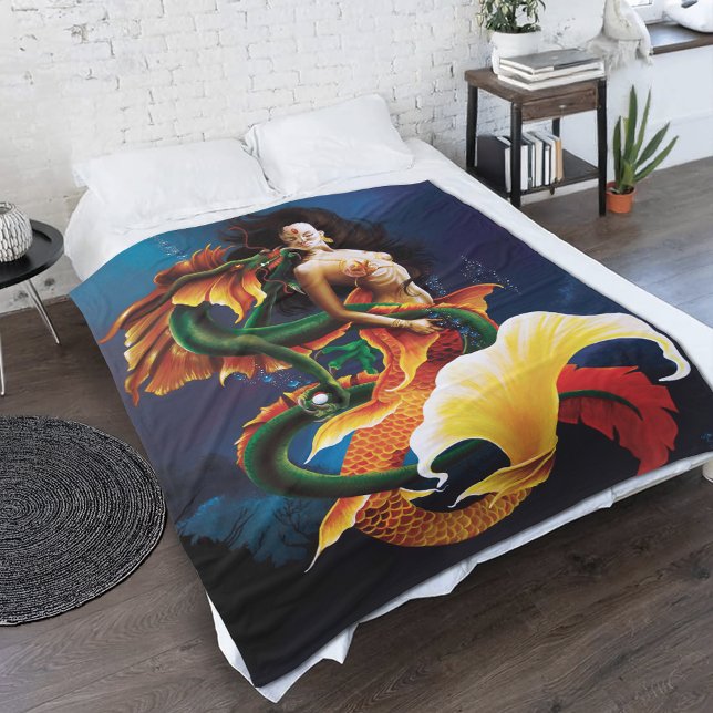 Manta Polar Fantasía de Mermaid Koi Dragon (Subido por el creador)