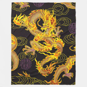 Manta Polar Fantasía del dragón del emperador Golden chino más