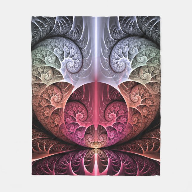 Manta Polar Fantasía irreal abstracta arte fractal (Anverso)