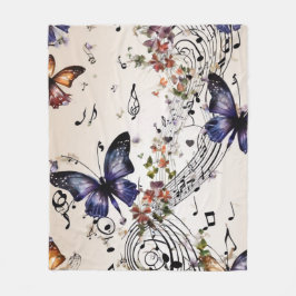 Manta Polar Fantasía mariposa