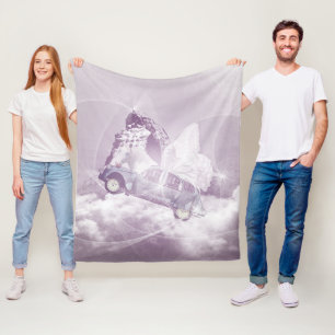 Manta Polar Fantasía rosa Volando Caballo Carne Mariposa Ala d