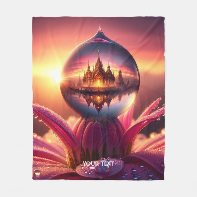 Manta Polar Fantasía suave caída flor (Anverso)